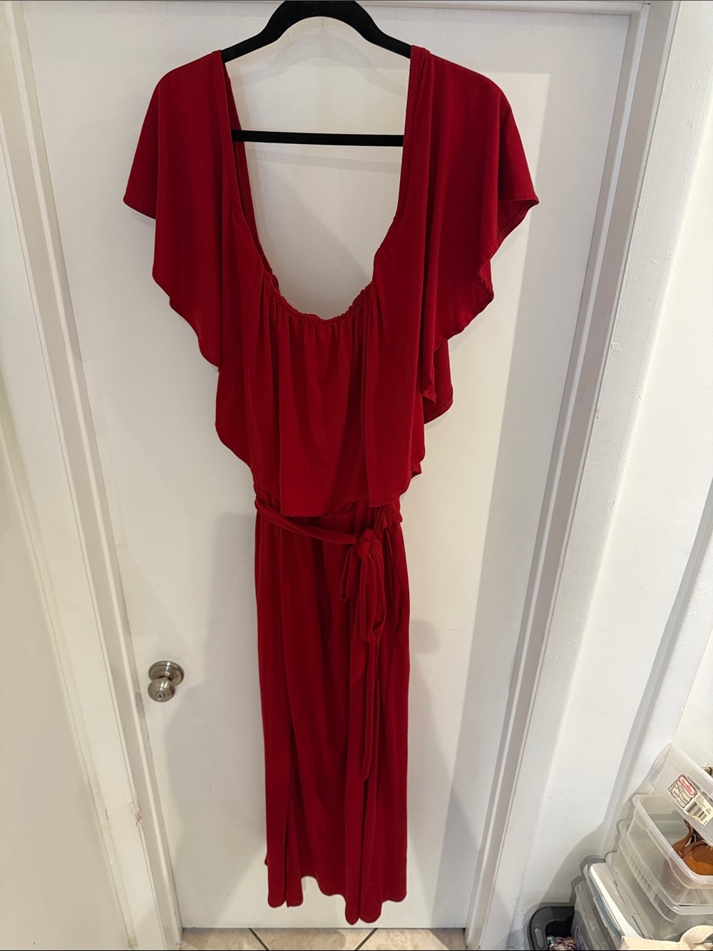 Pinup Couture Strapless Dress in burgundy/Red